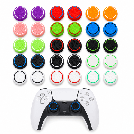 Silicone Thumb Grips,30 Pcs Non-Slip Joystick Caps for PS4 PS5 Xbox One Xbox Series X/S,Controllers Analog Stick Protection with Ergonomic Design Grip