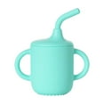thumbnail image 1 of Silicone Toddler Sippy Cup with Straw and Handles Non-Spill Leak Proof Removable Lid Soft Food Grade Baby Training Drinking Mug BPA Free Microwave Dishwasher Safe for Infants 4m+, 1 of 5