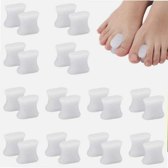 Silicone Toe Separator 12PCS Toe Spreaders Bunion Corrector Toe Spacers Instant Relief From Toe Pain for Adult Feet Curled Toes Overlapping Toes