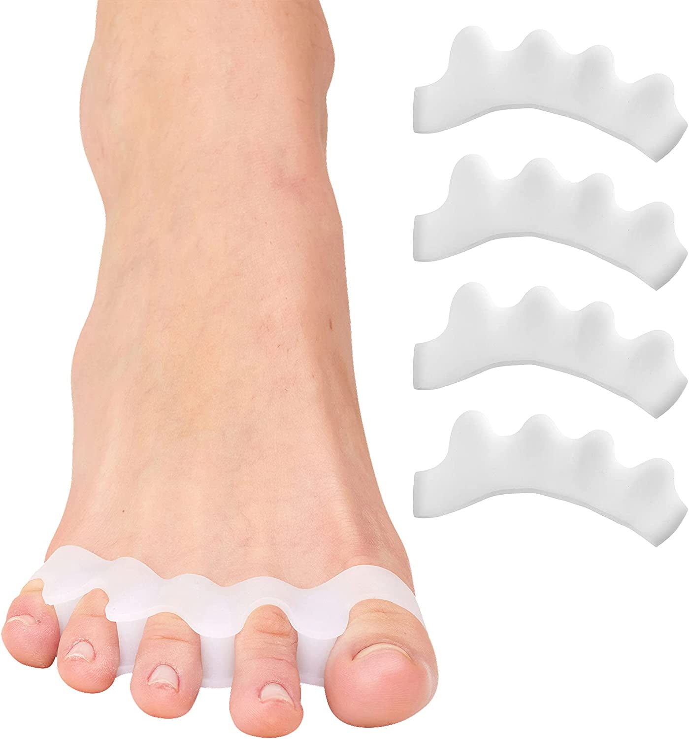 Silicone Toe Spacers for Correct Toe Alignment, Bunion and Hammertoe ...