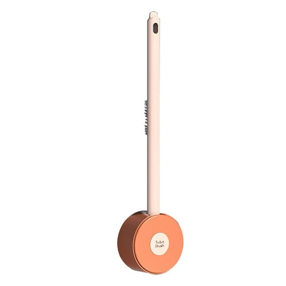 Silicone Toilet Brush And Holder Set, Toilet Brush for Motorhomes Pink