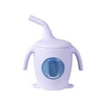 thumbnail image 1 of Silicone Training Cup with Straw & Handles Cute Shatterproof Water Drinking Cup for Infants and Toddlers (Purple), 1 of 5
