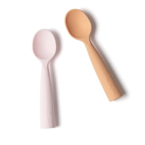 Silicone Training Spoon Set Cotton Candy + Toffee