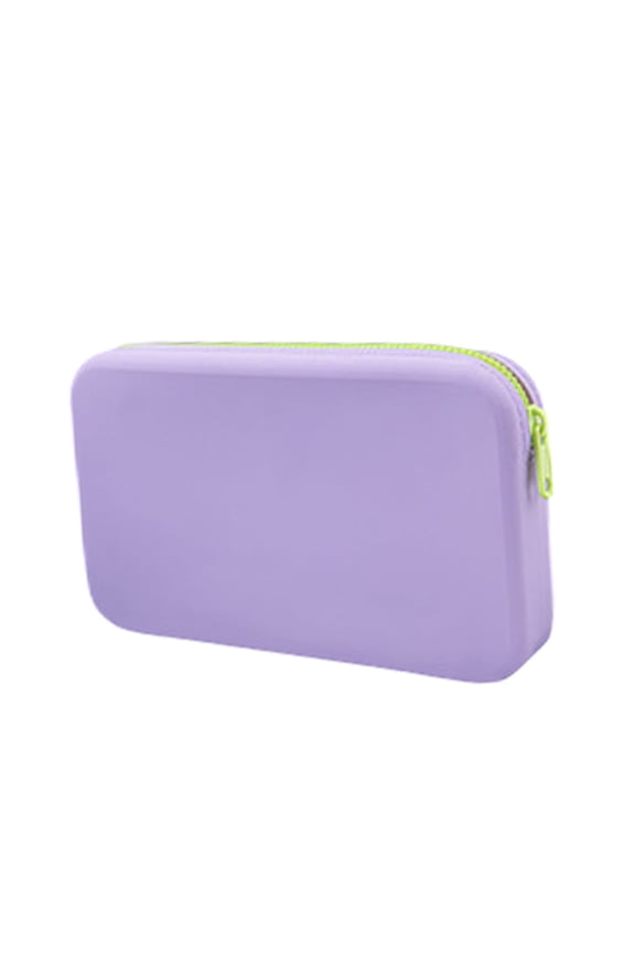 Large Travel Silicone Makeup Organizer for Women - Portable Cosmetic Zipper Pouch and Makeup Storage Bag