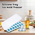 thumbnail image 1 of Silicone Tray Ice Mold Freezer Can Be Stacked, Pack Of 1 Silicone Trays With Lids, Freeze Ice Efficiently Without Mess, Easy Pour & Store Ice Trays For Kitchen & Bar Use, 1 of 4