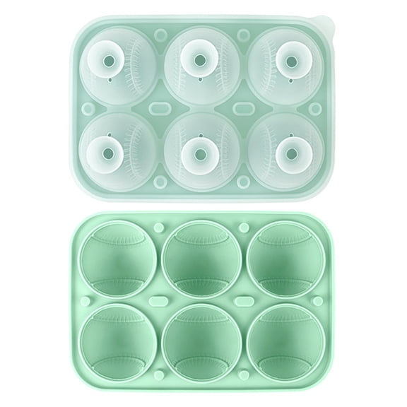 Silicone Tray Mold with 6 Large Sphere Cavities Flexible Food Grade Material for Freezer Use Easy Release