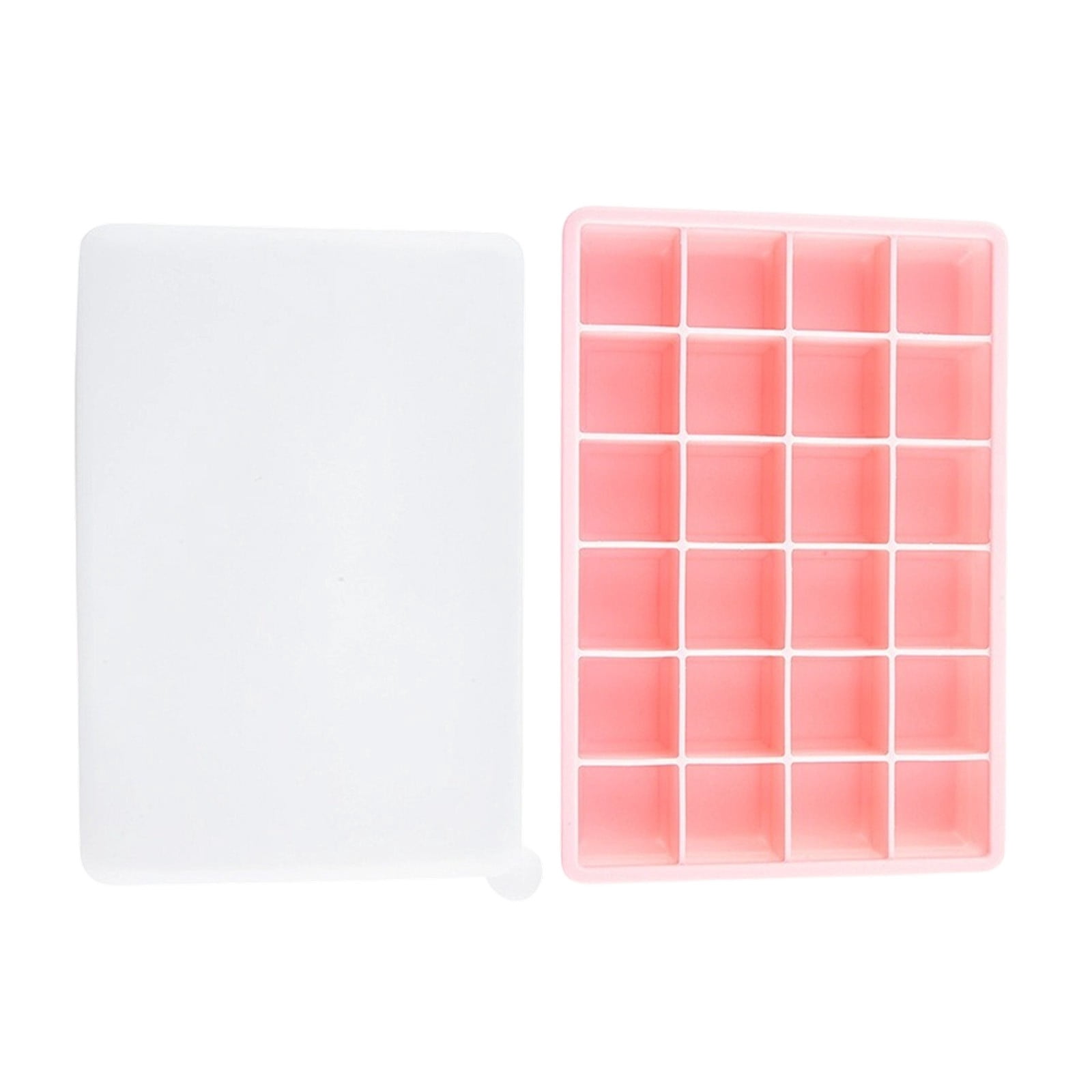 Silicone Tray with Lid Freezer and Juices, Ice Cubes Temperature Making ...