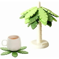 Silicone Tree Trivets for Hot Dishes, 2025 New Foldable Silicone Trivets for Hot Pots and Pans, Non-Slip & Heat Resistant Hot Pads for Table & Countertop Kitchen (Red Green)