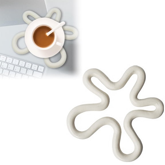 Silicone Trivet Mat Table Mat Multipurpose Hot Pot Holder Non Slip Cups For Drinks Dining Table Apartment Black