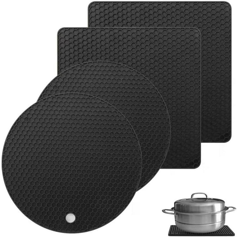2 pcs Large Silicone Trivet Mat for Hot Dishes/Heat Resistant pot