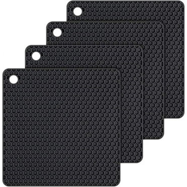 Silicone Trivet Mats - Hot Pads Spoon Rest, Multipurpose Trivet for Hot Dishers Heat Resistant Food Grade Silicone Set of 4