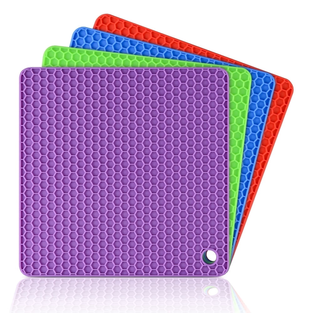 CAKETIME Silicone Trivet Mats Pot Holders, Set of 4 - Walmart.com