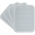 thumbnail image 1 of Silicone Trivet Mats for Hot Pots and Pans 4 PCS Heat Resistant Pot Holders Rectangular Drying Mat for Kitchen Quartz Countertops Non-Slip Hot Pads Potholders Multipurpose Trivet Pads Hot Dishes-Grey, 1 of 5