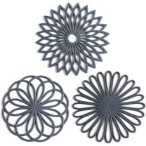 Silicone Trivet Mats Set Heat-Resistant Flexible Durable Non Slip Thick Round Premium Trivets for Hot Pots and Pans Kitchen Insulated Teapot Trivet Large Coasters