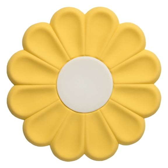 Silicone Trivet Mats Set, Heat Resistant Hot Pads with Non-Slip Bottom, Daisy Design Table Protectors for Hot Pots Plates Mugs, Kitchen Table Protectors