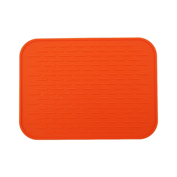 Silicone Trivet Pot Mat for Countertop, Hot Pan Pot Pads Heat Resistant Table Placemats Kitchen Durable Silicone Table Mat Non-slip Pot Pan Holder Pad Cushion, 1Pc, Multicolor(Orange,8.6x6")