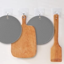 Silicone Trivets Mat for Hot Dishes, 4 Pack Multipurpose Non Slip Heat Resistant Pot Holder Hot Pads for Kitchen Counter - Gray