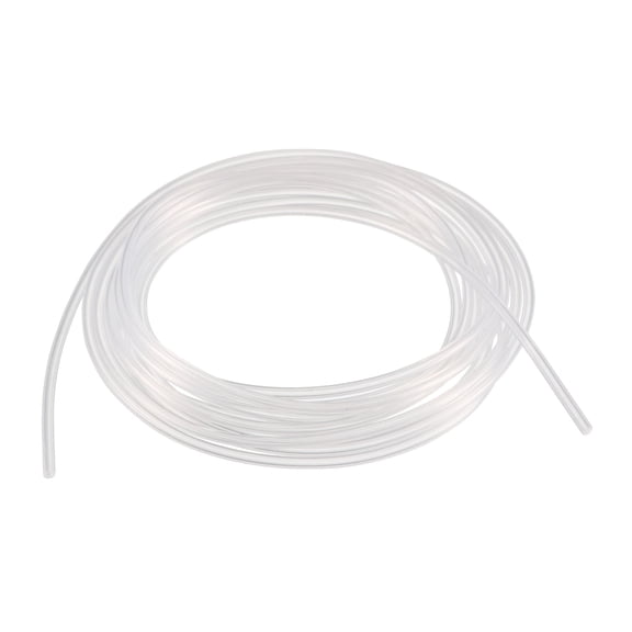 Uxcell 0.04''x0.08''x 6.6ft  Flexible Tube Air Hose Pipe for Pump Transfer Silicone Rubber Clear 1pcs