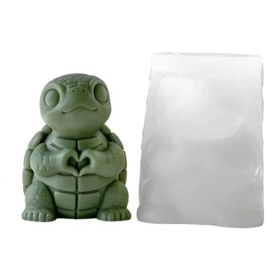Silicone Turtle Puppy Candle Mold - Multi-functional Gypsum and Soy Wax Casting Tool for DIY Candle Making, Customizable Shapes for Home Decor and