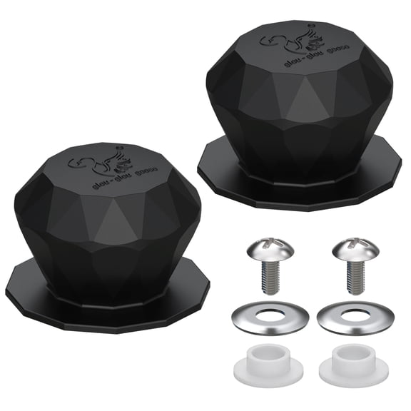 Silicone Universal Pot Lid Replacement Knobs Pan Lid Holding Handles 2 Pack Black