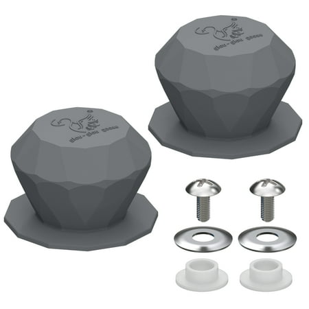 Silicone Universal Pot Lid Replacement Knobs Pan Lid Holding Handles 2 Pack Grey