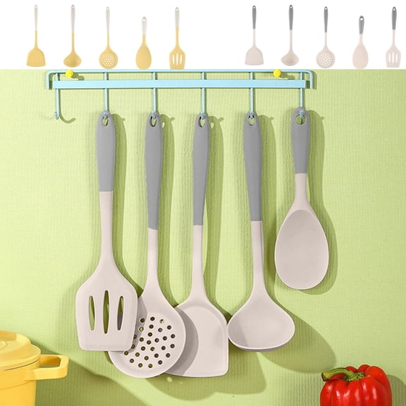 Silicone Utensils Kitchen Set - Non-Stick Cooking Tools, Heat-Resistant Spatula Ladle Spoon, Ergonomic Grip Handles, Dishwasher Safe, Modern Home Decor