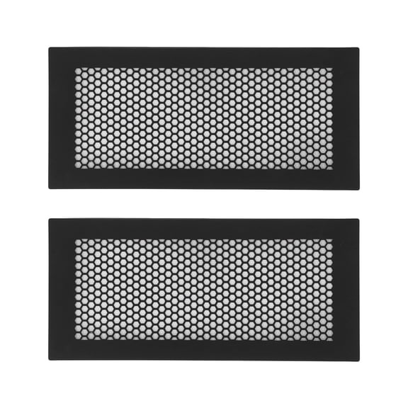 Silicone Vent Screen Covers for Home, Child Proof Vent Protectors, Insect Barrier with Hexagonal Vent Holes for Wall Ceiling Registers, Easy to Install (Black, 2pcs)