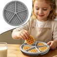 thumbnail image 1 of Silicone Waffle Mold, Round Waffle Maker Baking Tray, Waffle Silicone Mold, Muffin Pans Molds, Baking Tray, Mold Bakeware, Reusable Silicone Mould for Cake, Mold for Five People 6.89×6.89 in，Grey, 1 of 6