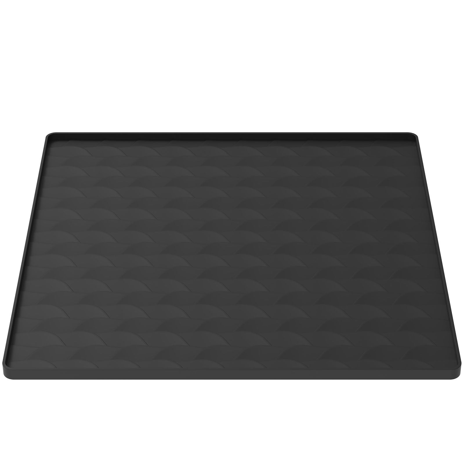 Silicone Washer Dryer Top Protector Mat Waterproof Dustproof Cover (black )