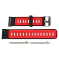 thumbnail image 1 of Silicone Watch Strap Sports Metal Buckle Quick Release Watch Band Watch Accessories for Hr Baro Black Red, 1 of 8