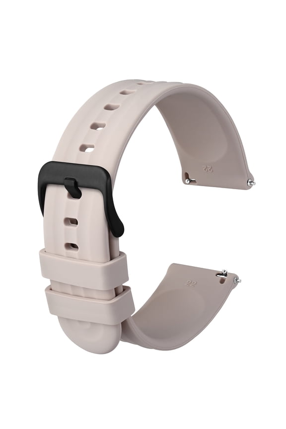 Silicone Watch Straps Quick Release Rubber Replacement Bands for Men Women - Extra Long, Pink with Black Buckle