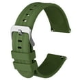 thumbnail image 1 of Silicone Watch Straps 20mm Quick Release Rubber Replacement Bands for Men Women - Extra Long, Green with Silver Buckle, 1 of 7