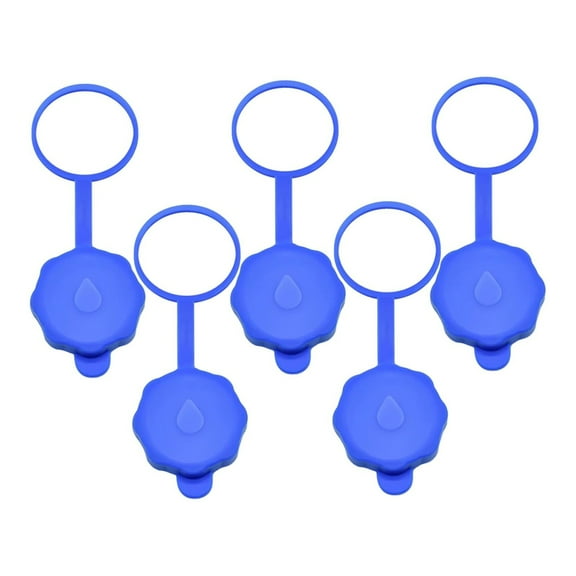 Silicone Water Bottle Caps, Reusable Food Grade Leak-Proof Lids for Screw Or Crown Top Jugs, Dishwasher Safe and Durable (1Pcs) Blue