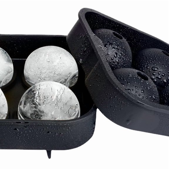 Silicone Waterproof 4-Hole Ice Ball Maker - Perfect Ice Spheres for Cocktails and Beverages