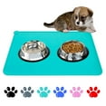 Silicone Waterproof Dog Cat Pet Food Mats Tray Non Slip Pet Dog Cat