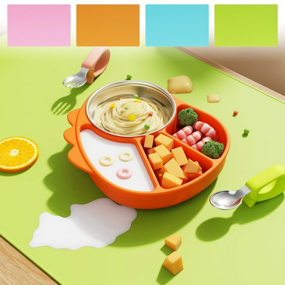 Silicone Waterproof Nonslip Insulation Mat | Thickened Raised Edge Easy Clean Table Protector | 23.6x15.7 in | Versatile Craft Dining Surface | Durable Large Green Blue Orange Pink