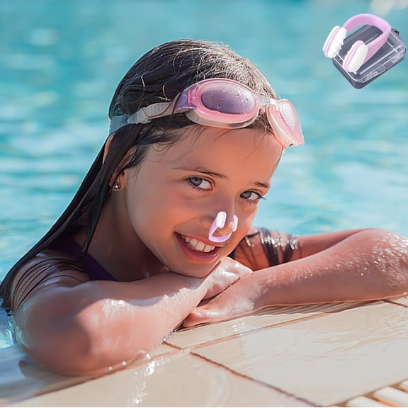 Silicone Waterproof Nose Plugs Swimming Nose Clips Training Swimmer Protector with Box Packed for Adults Kids Competition Using