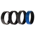 thumbnail image 1 of Silicone Wedding BR Twin 8mm Ring - Blue by ROQ for Men - 13 mm Ring, 1 of 7