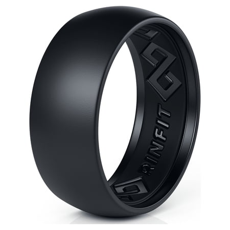 Silicone Wedding Ring for Men by RINFIT - Male Rubber Wedding Bands - Step Edge Design