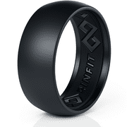 Silicone Wedding Ring for Men by RINFIT - Male Rubber Wedding Bands - Step Edge Design