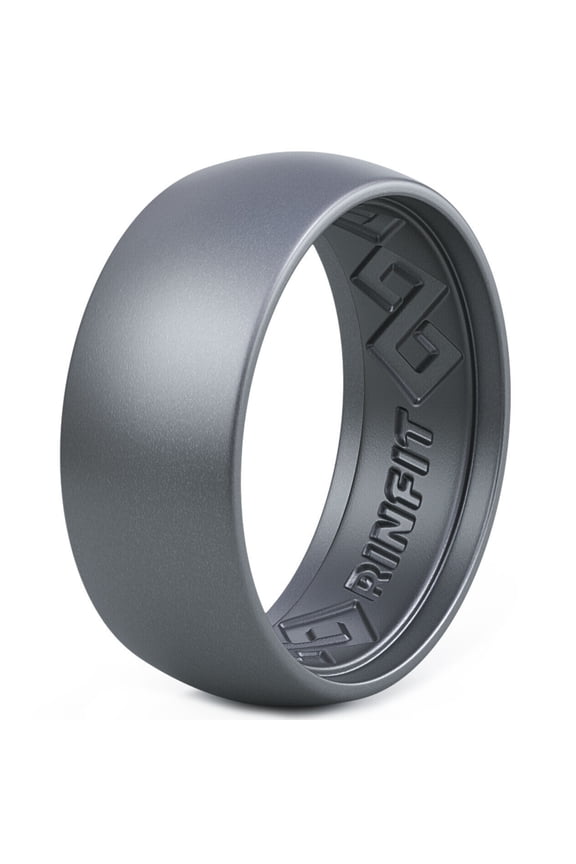 Silicone Wedding Ring for Men by RINFIT - Male Rubber Wedding Bands - Step Edge Design