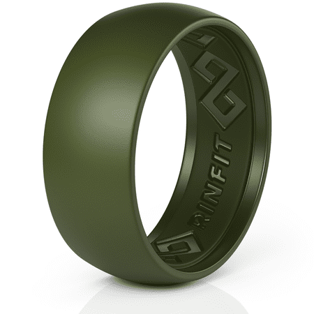 Silicone Wedding Ring for Men by RINFIT - Male Rubber Wedding Bands - Step Edge Design