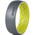 thumbnail image 1 of Silicone Wedding Rings for Men & Women by Rinfit. Male & Female Rubber Bands. Two-Tone Collection, 1 of 5