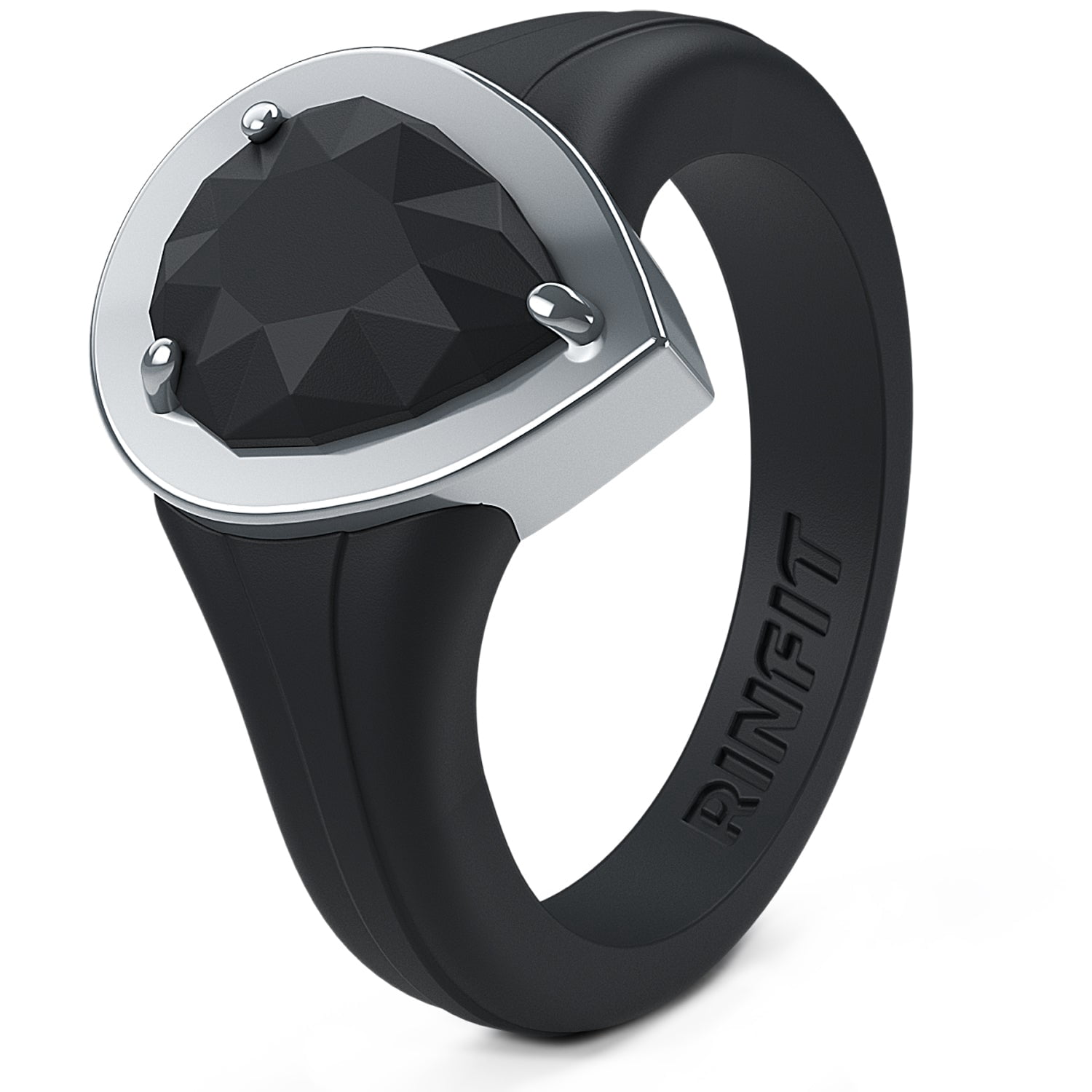 Silicone Wedding Rings for Women - Rubber Band Replacement - Metal ...