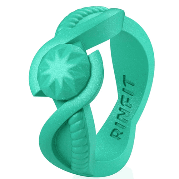 Silicone Wedding Rings for Women by Rinfit - Round Diamond - Rubber ...