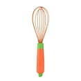 thumbnail image 1 of Silicone Whisk,Kitchen Whisk for Cooking,Dishwasher Safe & Heat Resistant Professional Balloon Egg Beater,Vegetable Shaped Whisks for Blending,Beating,Whisking,Non-Scratch(10x2.4")(Orange), 1 of 9