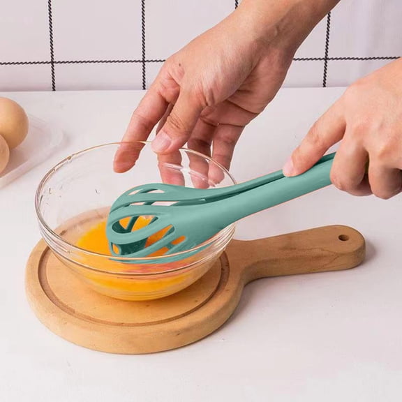 Silicone Whisk Multifunctional Kitchen Egg Beater Mixing Tool With Practical Food Clip For Baking Cooking Barbecue