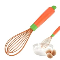 Silicone Whisks for Cooking - Heat Resistant Balloon Whisk, Non-Stick Egg Beater for Frothing, Blending & Mixing, for All Cookware - Kitchen Tool & Gift Orange