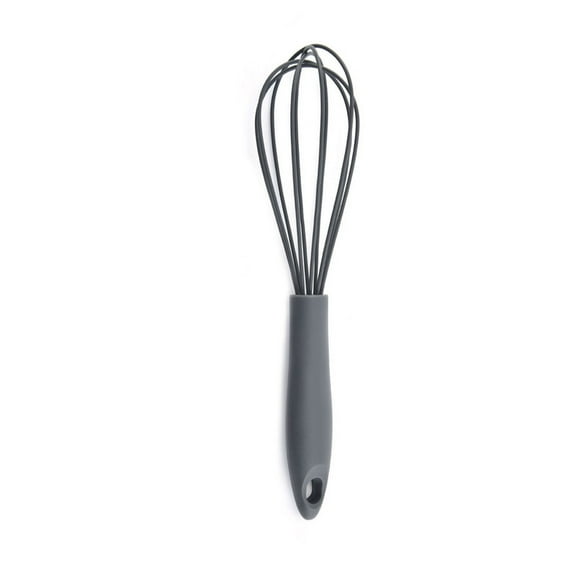 Silicone Whisks for Cooking Non Scratch, Multifunctional Manual Egg Beater Mixer Bake Tool, Suspendable Heat Resistantn Whisk for Blending Whisking Frothing Stirring Cooking Kitchen(Grey)