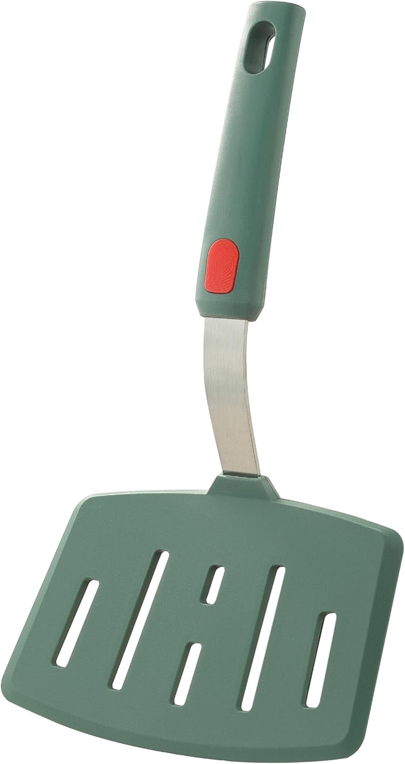Silicone Wide Pancake Spatula, Slotted Turner for Flip Egg, Fish, Steak ...